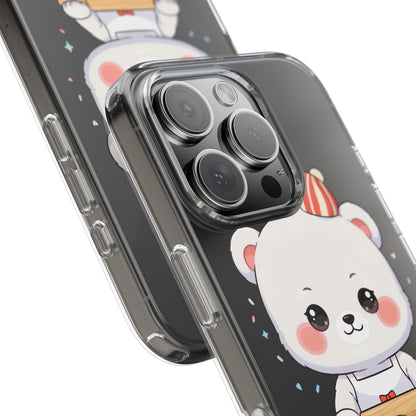 Christmas Bear Cookie Baking Clear Phone Case