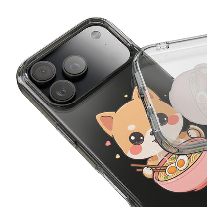 Kawaii Shiba Inu Ramen Clear Impact-Resistant Case