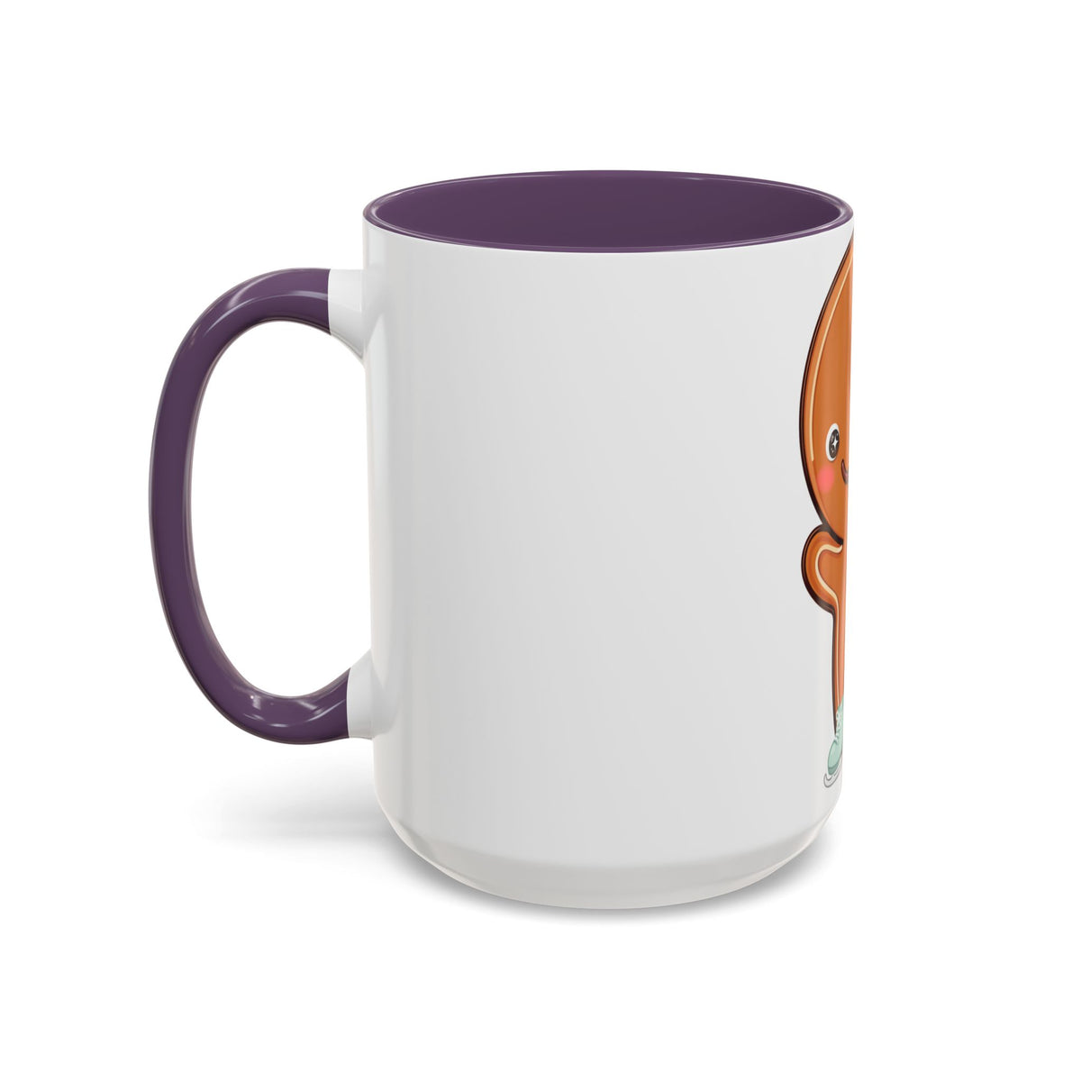 Gingerbread Man Ice Skating Accent Coffee Mug