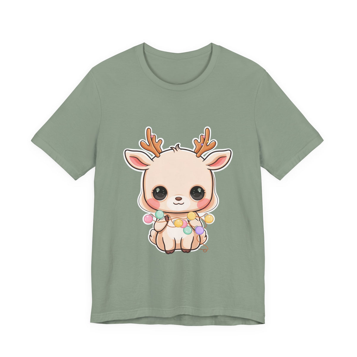 Kawaii Reindeer T-Shirt for Cozy Holiday Errands