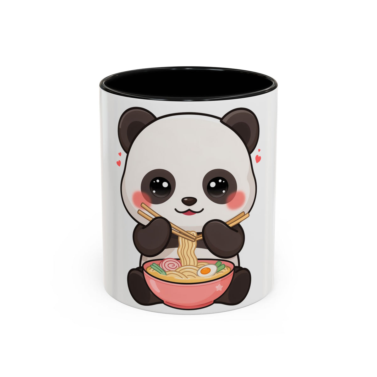Kawaii Panda Ramen Mug, Cute Accent Coffee Mug