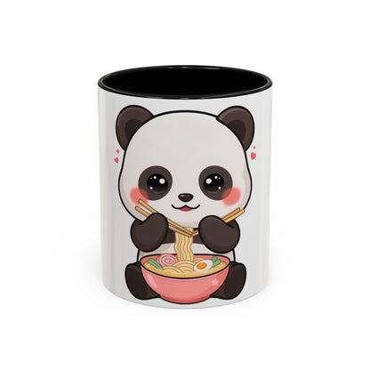 Kawaii Panda Ramen Mug, Cute Accent Coffee Mug