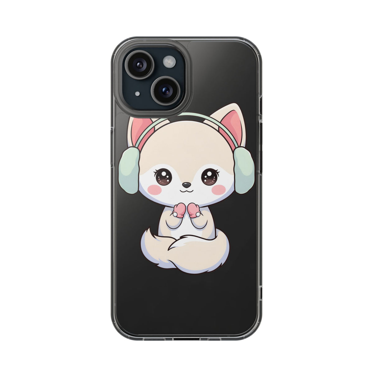Kawaii Arctic Fox Phone Case – Cozy Winter Cutie