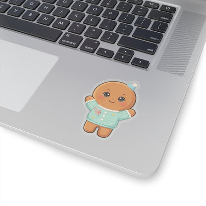Christmas Gingerbread Sticker, Kawaii Holiday Gift
