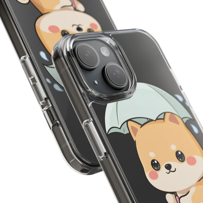 Shiba Inu Phone Case, Kawaii Rainy Day Pup