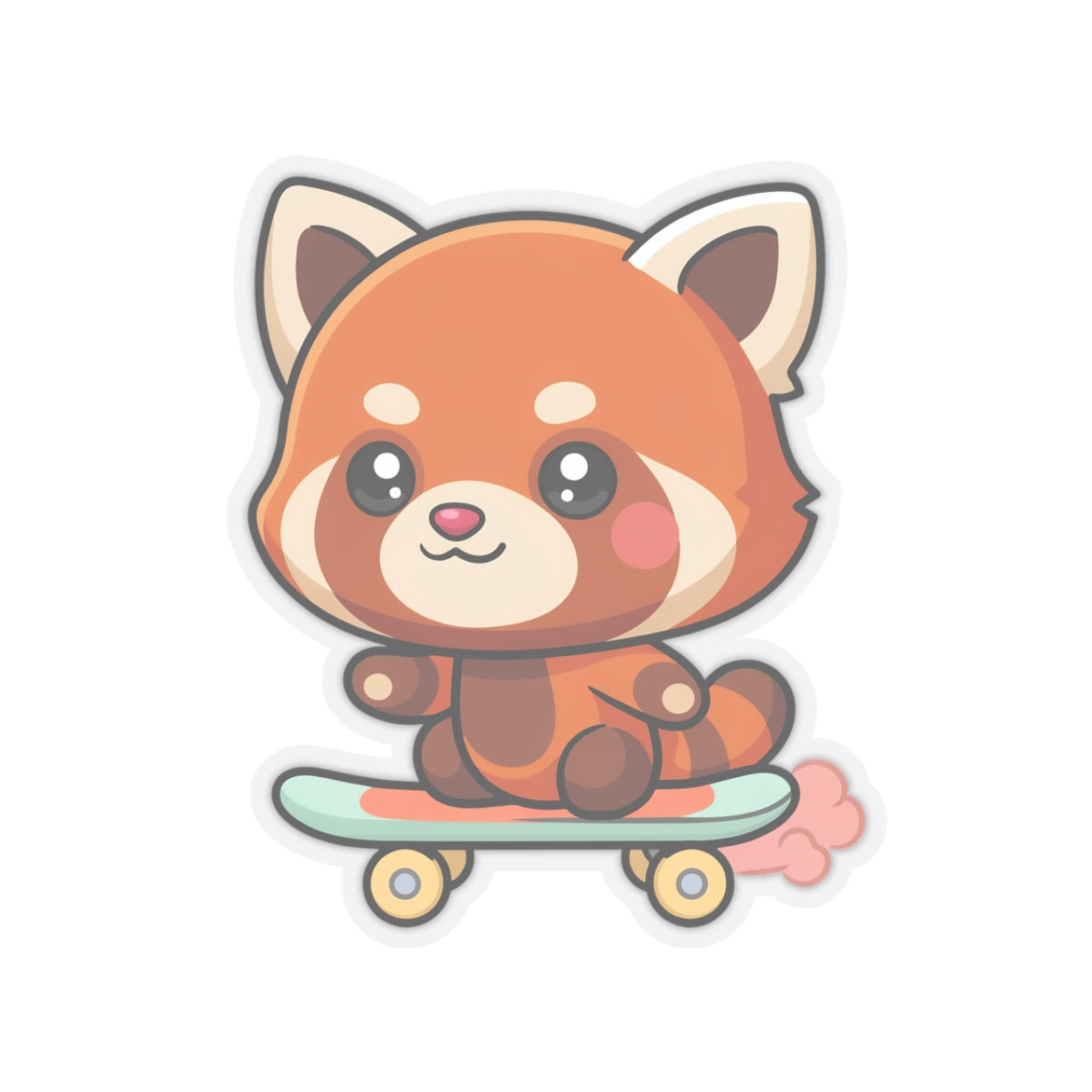 Kawaii Red Panda Skateboard Sticker for Cute Decor