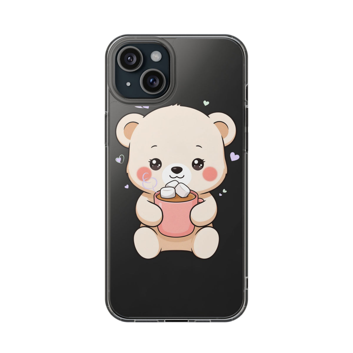 Kawaii Polar Bear Phone Case with Hot Cocoa