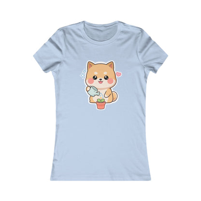 Kawaii Shiba Inu Plant Lover Women's Favorite Tee