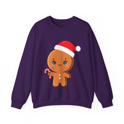 Christmas Gingerbread Sweatshirt, Cute Kawaii Holiday Crewneck