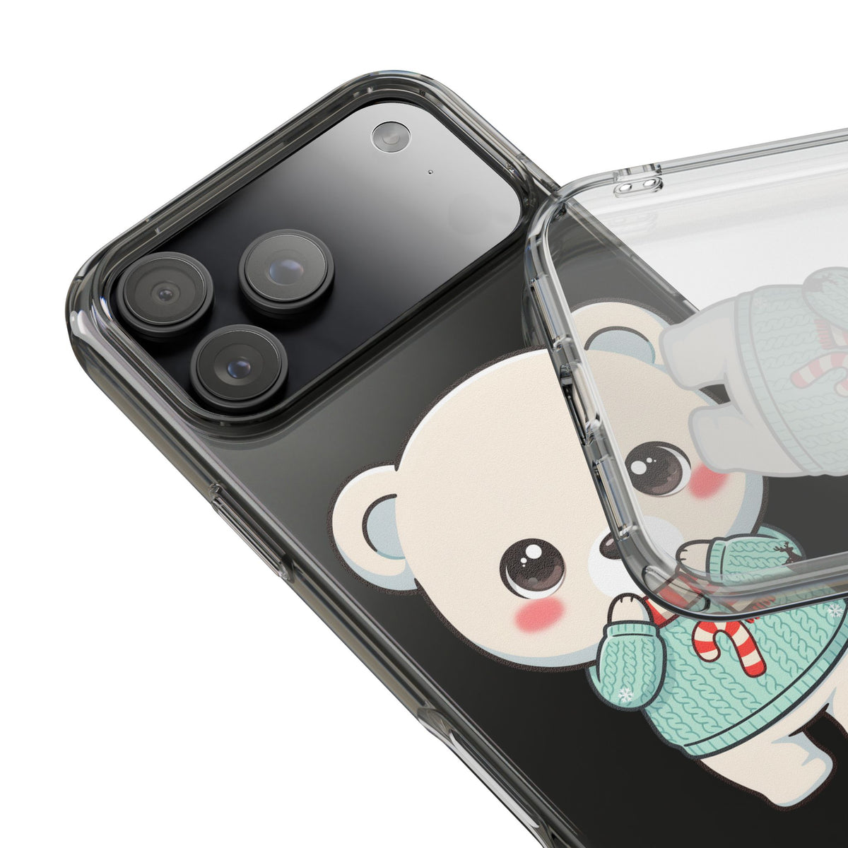Kawaii Christmas Bear Phone Case for Holiday Season