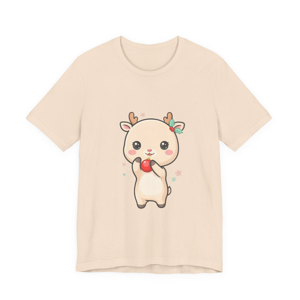 Kawaii Reindeer Christmas T-Shirt for Cute Holiday Style