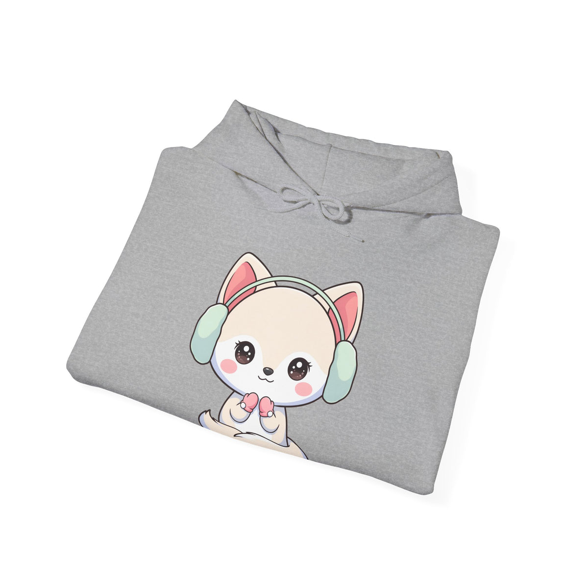 Kawaii Arctic Fox Hoodie – Cute Winter Animal Sweatshirt