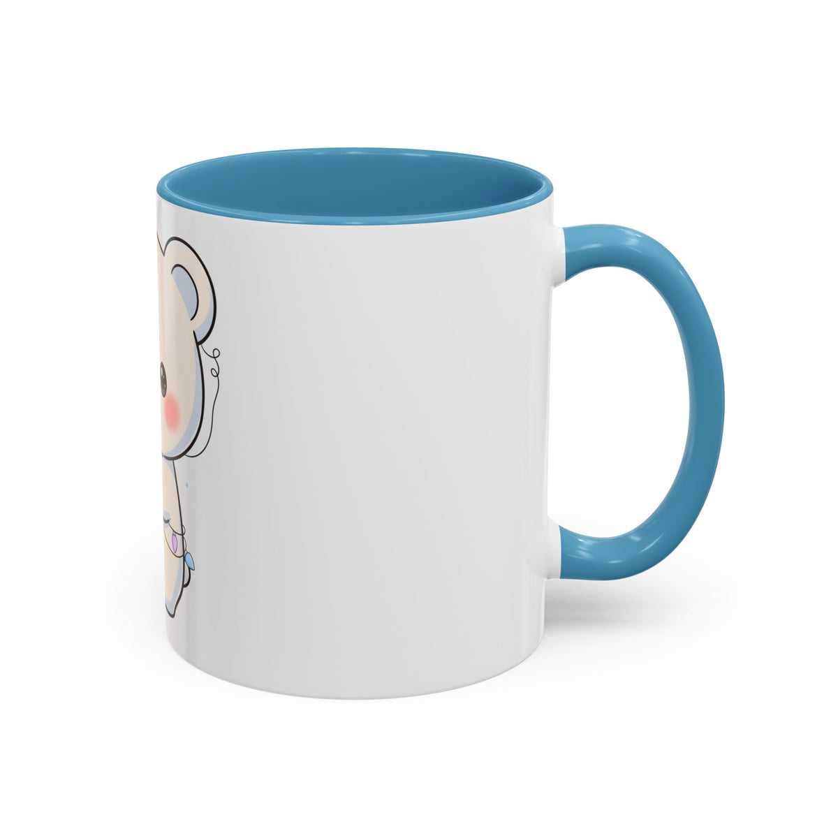 Kawaii Polar Bear Mug, Festive Holiday Gift