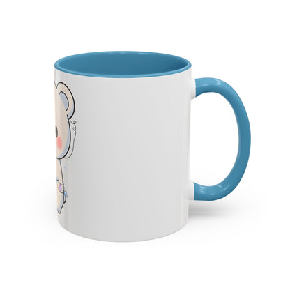 Kawaii Polar Bear Mug, Festive Holiday Gift