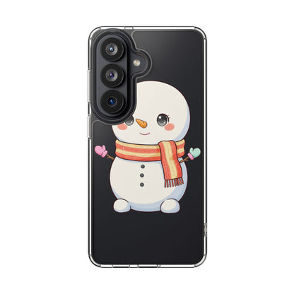 Kawaii Snowman Phone Case – Cute Christmas Clear Case