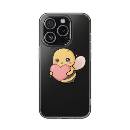 Kawaii Bee Clear Impact-Resistant Phone Case