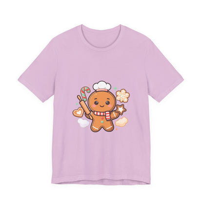 Gingerbread Baker Christmas Tee, Cute Kawaii Holiday Shirt