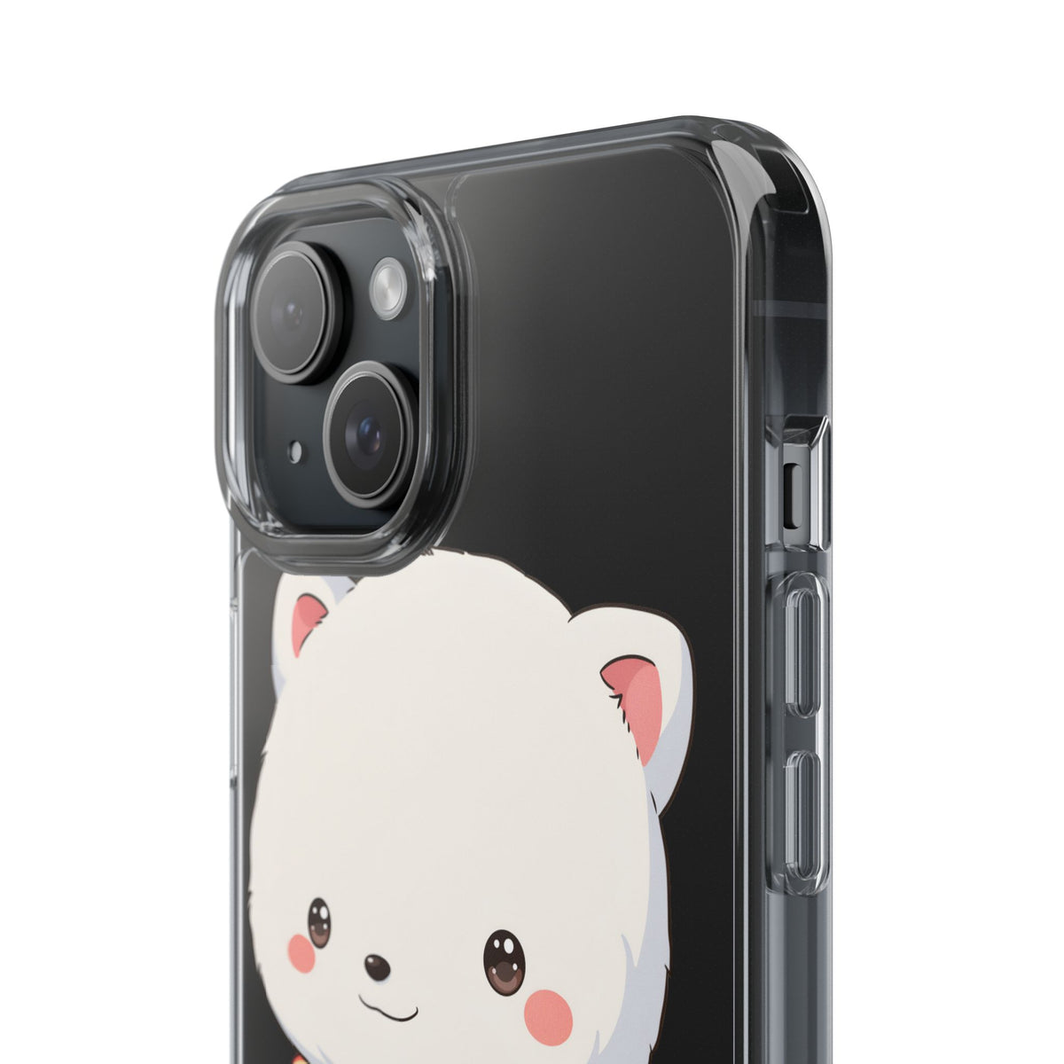 Kawaii Arctic Fox Phone Case, Cozy Christmas Scarf