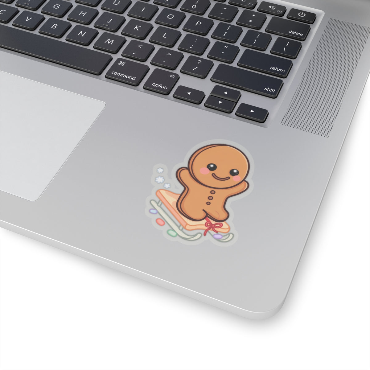 Gingerbread Man Kiss-Cut Sticker for Holiday Gifting