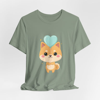 Kawaii Shiba Inu T-Shirt, Cute Balloon Dog Gift