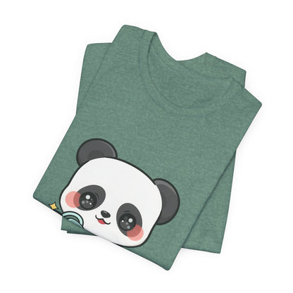 Kawaii Panda T-Shirt, Cute Plant Lover Gift