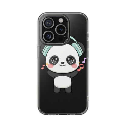 Kawaii Panda Phone Case with Headphones