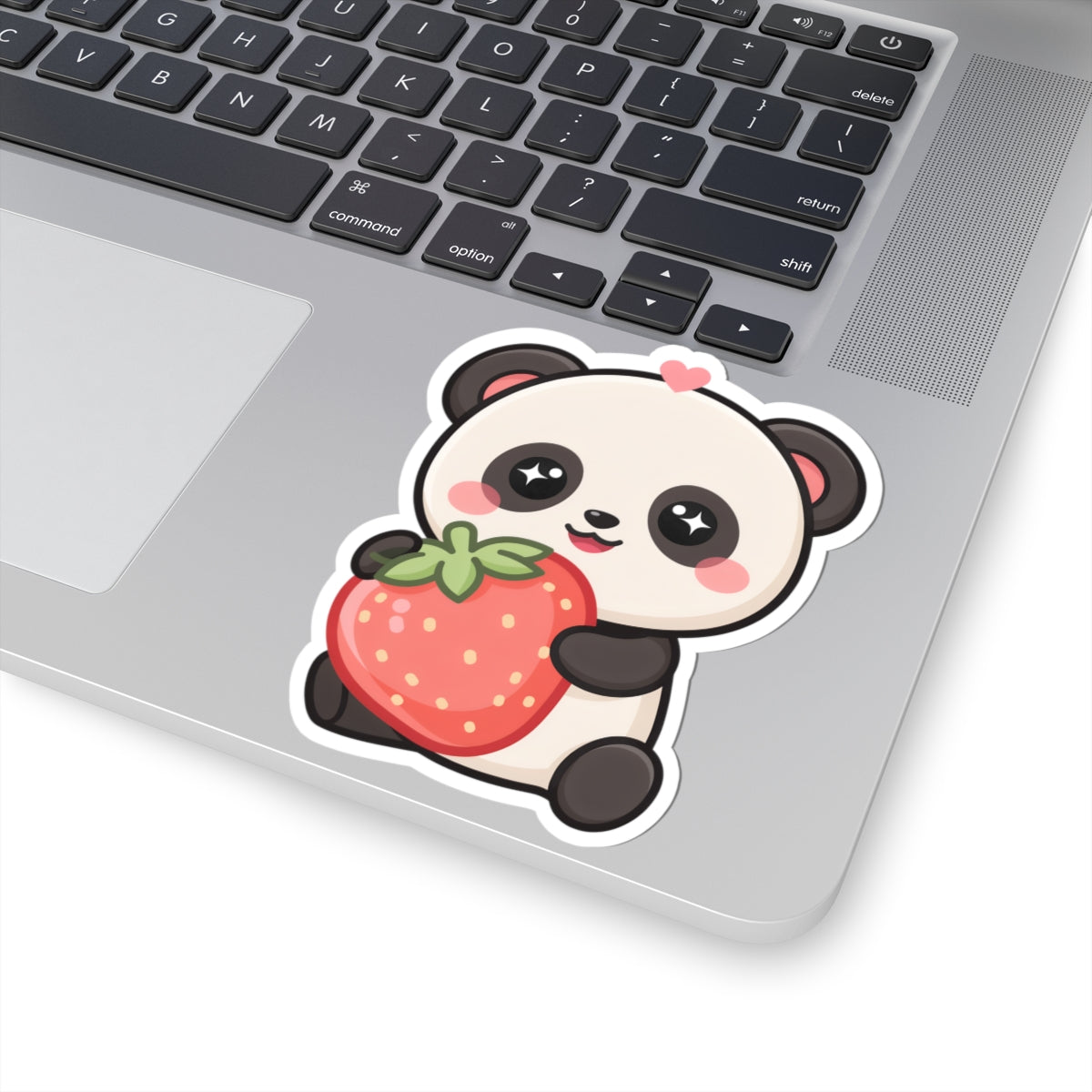 Kawaii Panda Strawberry Sticker for Sweet Little Joys