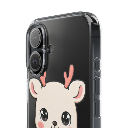 Kawaii Christmas Reindeer Clear Phone Case Gift