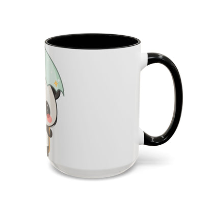 Cute Panda Accent Coffee Mug for Rainy Day Sips