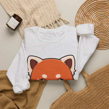 Red Panda Sushi Sweatshirt, Cute Kawaii Crewneck