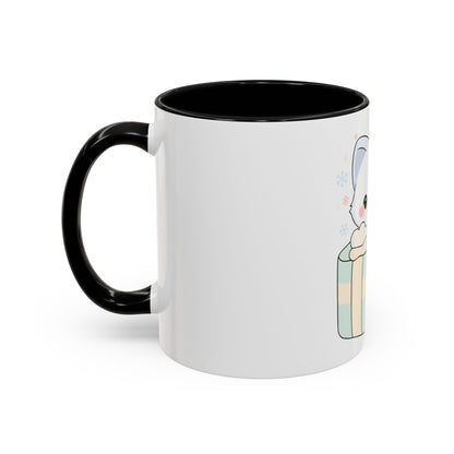 Kawaii Arctic Fox Mug, Cute Gift Box Accent Coffee Mug