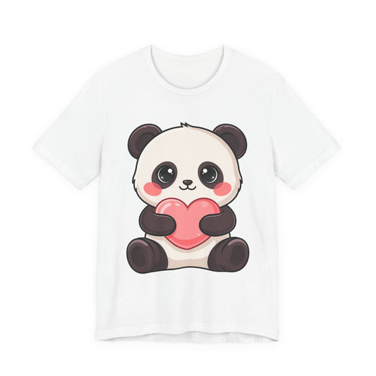 Kawaii Panda Heart T-Shirt for Cute Everyday Outfits