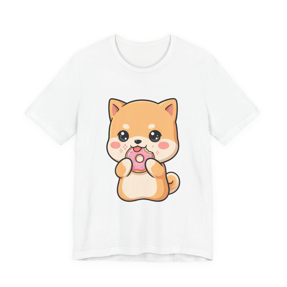 Kawaii Shiba Inu Donut Unisex Jersey Short Sleeve Tee