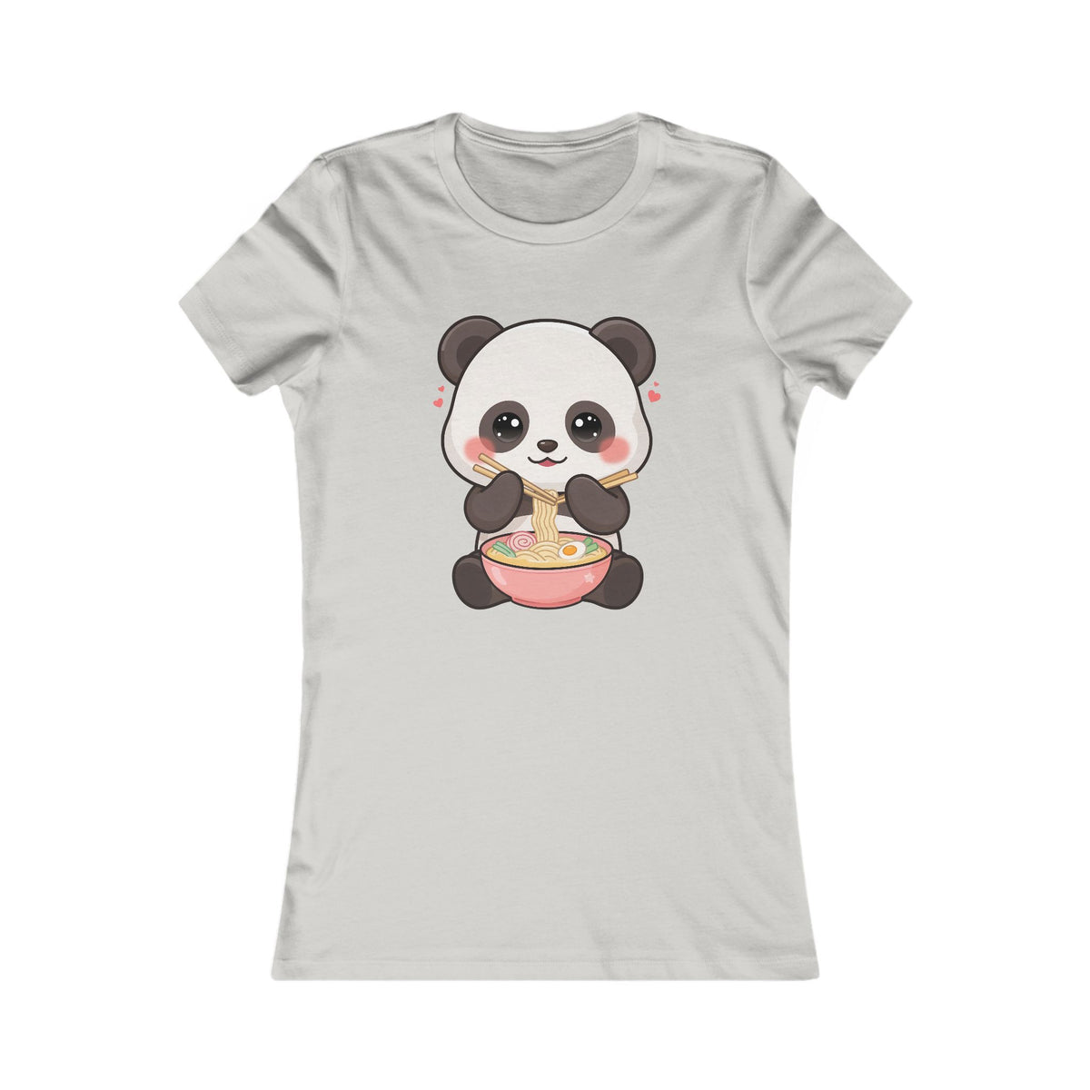 Kawaii Panda Ramen Women's Tee, Cute Noodle Lover Shirt