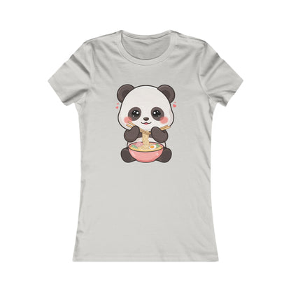 Kawaii Panda Ramen Women's Tee, Cute Noodle Lover Shirt