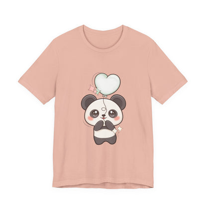 Kawaii Panda T-Shirt with Floating Balloon