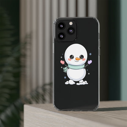 Kawaii Snowman Clear Impact-Resistant Case