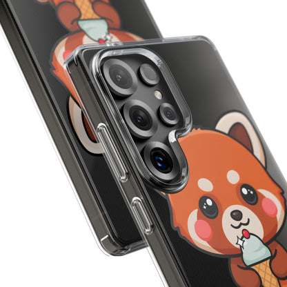 Kawaii Red Panda Phone Case with Ice Cream