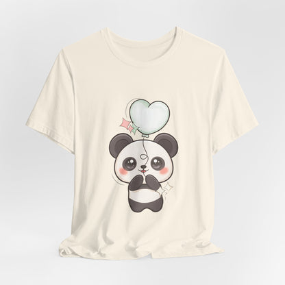 Kawaii Panda T-Shirt with Floating Balloon
