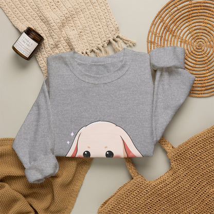 Kawaii Bunny Sweatshirt, Cute Chibi Tea Cup Rabbit