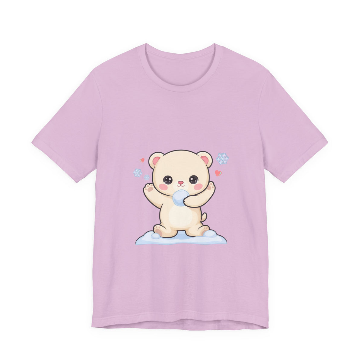 Kawaii Polar Bear Tee, Cute Snow Day Unisex Shirt