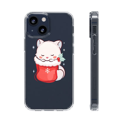 Christmas Fox Phone Case, Cute Holiday Stocking Gift