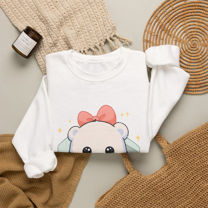 Kawaii Polar Bear Sweatshirt, Cute Gift Box Cub