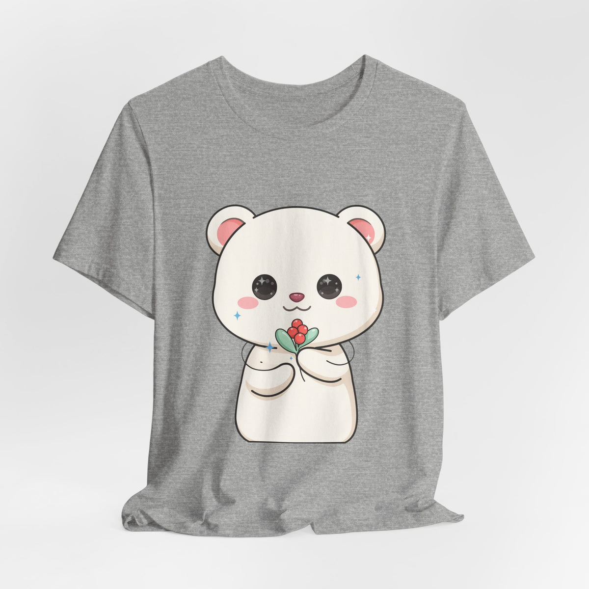 Kawaii Polar Bear Christmas T-Shirt for Cute Holiday Fans