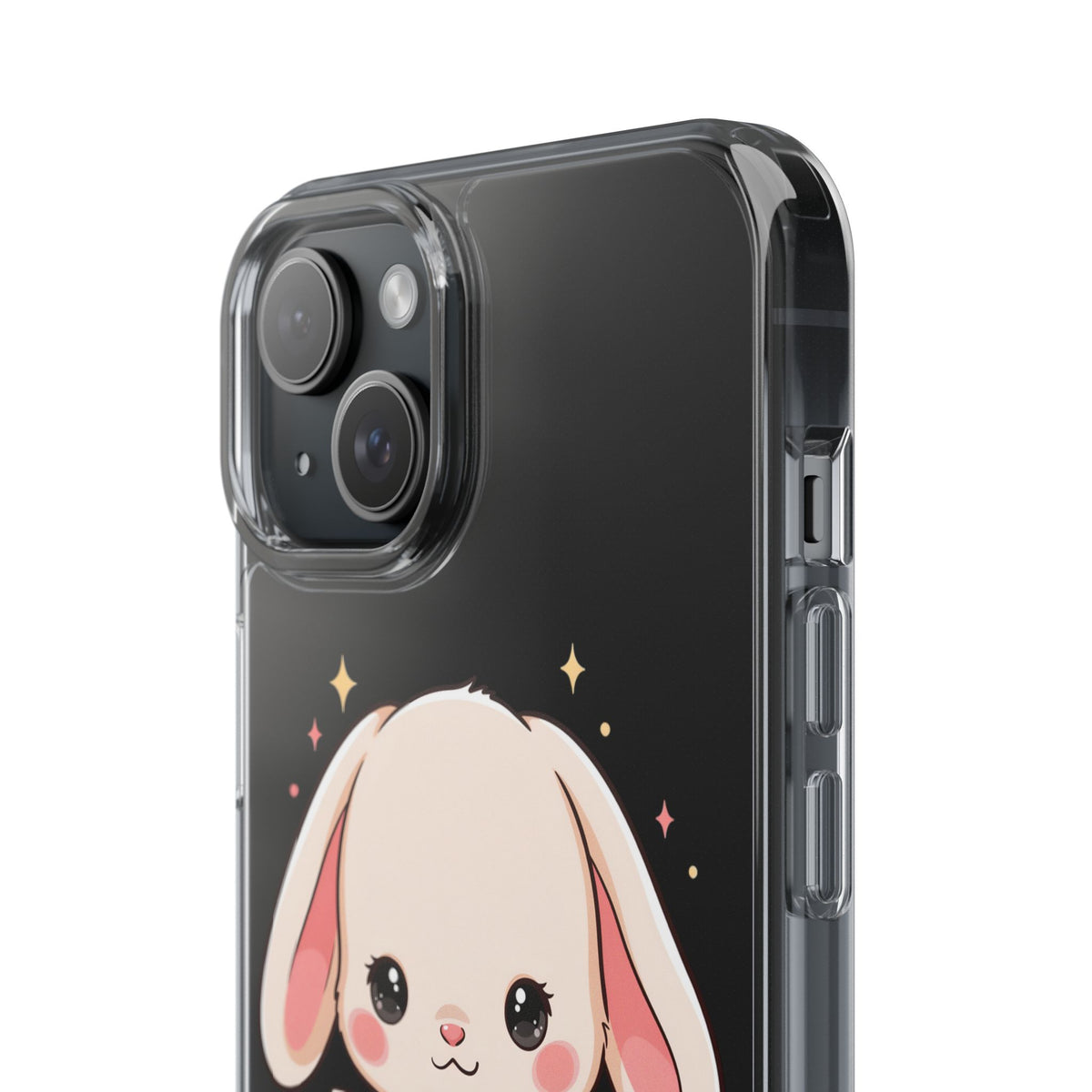Kawaii Reading Bunny Clear Impact-Resistant Case