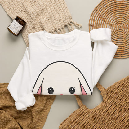 Kawaii Bunny Sweatshirt, Cute Gardening Crewneck