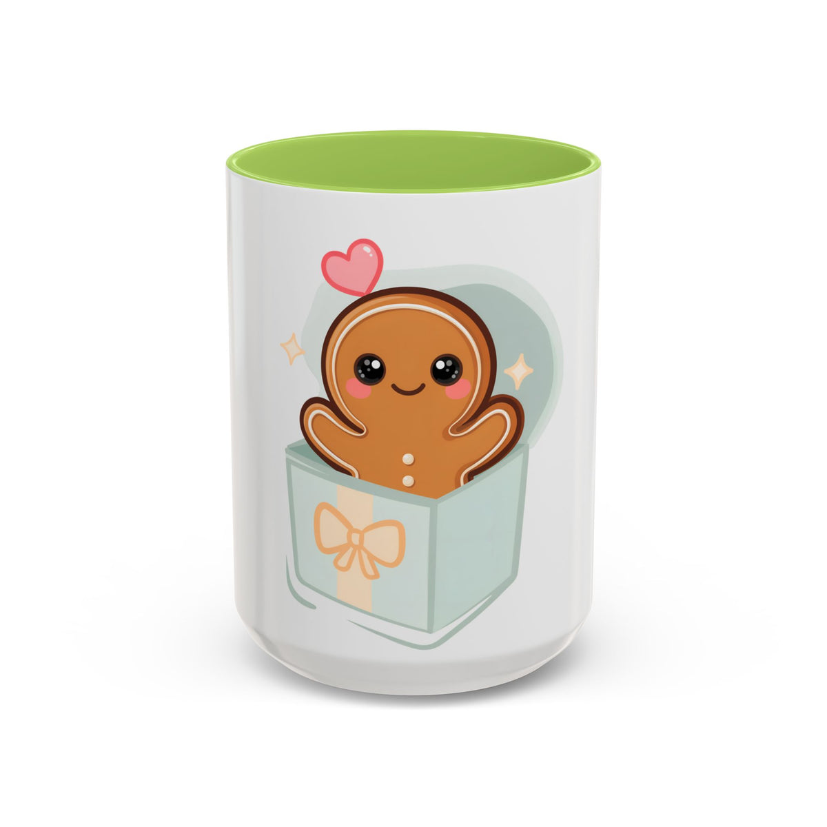 Gingerbread Gift Mug, Cute Holiday Accent Coffee Mug