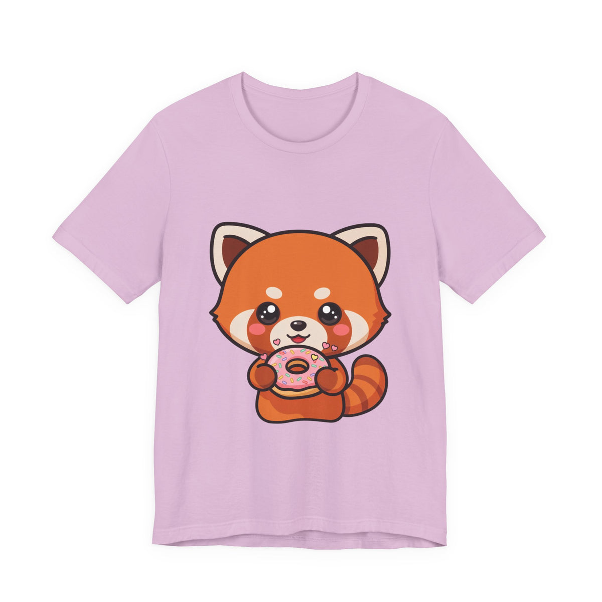 Red Panda Donut T-Shirt, Cute Kawaii Animal Tee