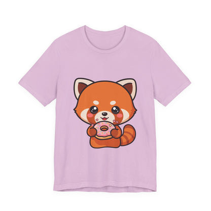 Red Panda Donut T-Shirt, Cute Kawaii Animal Tee