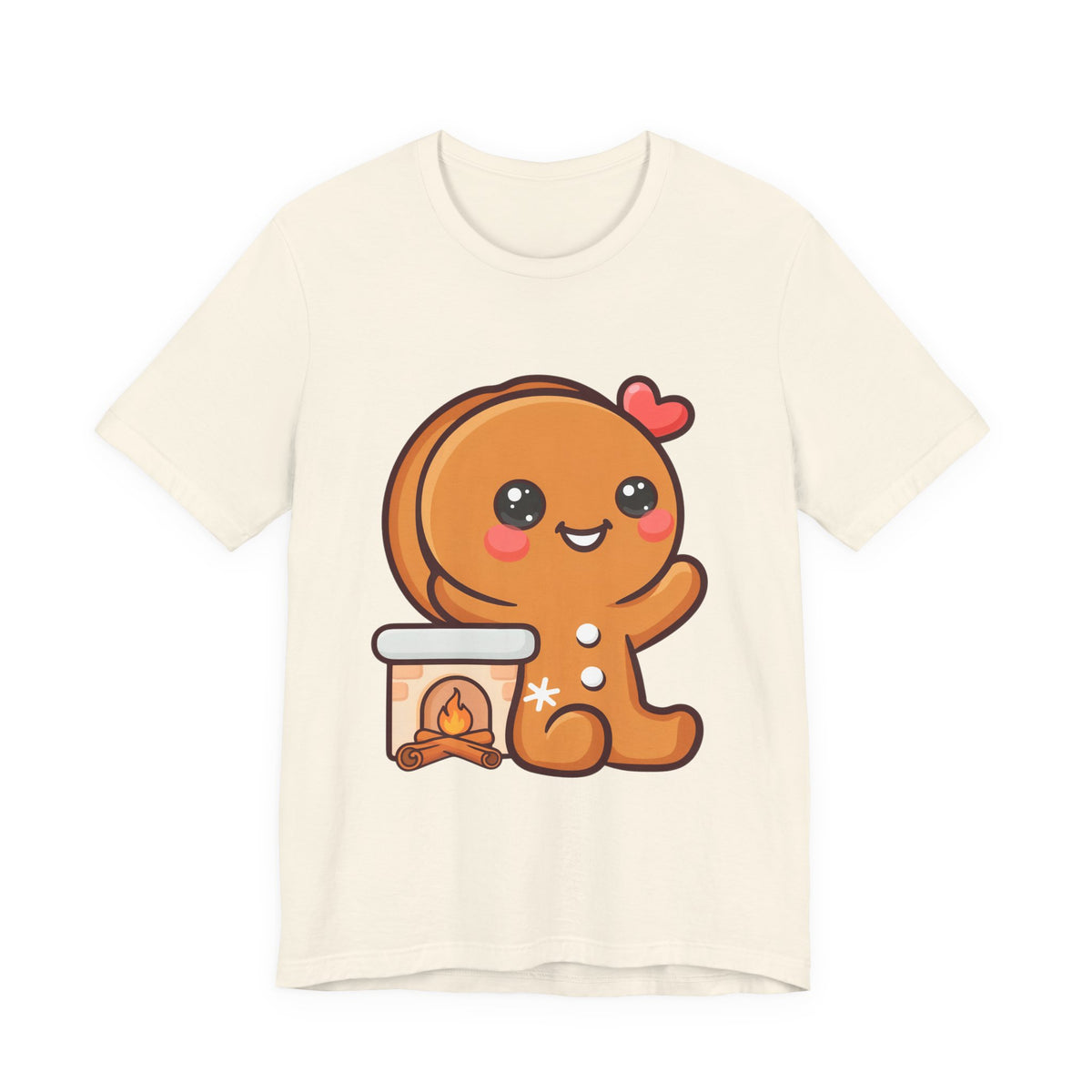 Christmas Gingerbread Man T-Shirt, Cozy Kawaii Holiday Tee